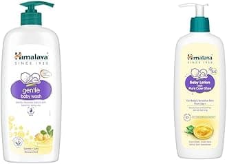 Himalaya Gentle Baby Wash (600ml) + Himalaya Baby Lotion with Pure Cow Ghee & pH 5.5 (400 ml)