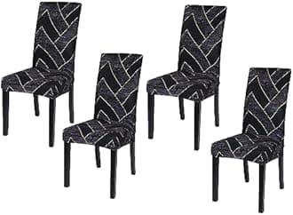 AAZEEM Dining Room Chair Covers Stretch Parsons Chair Slipcovers for Dining Room Chair |Elastic Cover | Stretchable | Removable | Washable | Set of 4 |