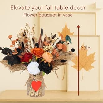 RyddeligHome Deluxe Centerpieces for Dinner Table, Fall Centerpieces for Tables, Coffee Dining Table Centerpiece Decor for Home, Christmas Thanksgiving Winter Decorations, Centro De Mesa De Otoño