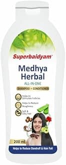 Medhya Herbal All In One Shampoo+Conditioner - 200 ml | Helps to Reduce Dandruff & Hair Fall