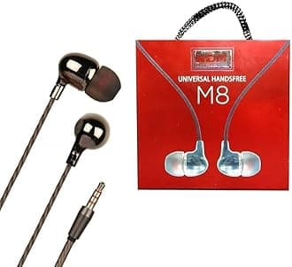 KDM M8 Original Wired Earphone with Mic, Noise Isolating with Bass Boost