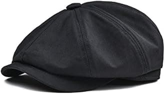 BOTVELA Men's 8 Piece Newsboy Flat Cap 100% Cotton Gatsby Ivy Golf Cabbie Hat