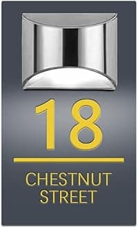 Custom Solar House Sign, Personalised House Number with Solar Light, Personalized Solar House Number Sign, Custom Outdoor Home Numbers Street Name LED Modern House Signs for Home/Yard (Gold)