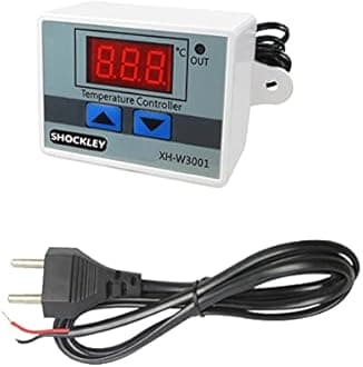 Shockley XH-W3001-50 to 110c Intelligent Digital Thermostat temperature controller combo (220V / 1500W) + Mains Power Cord)