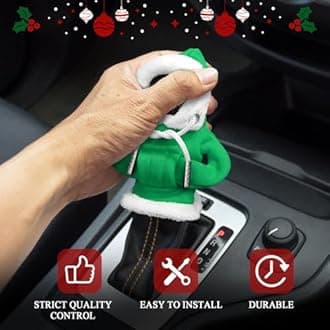 2PCS Hoodie Car Gear Shift Cover, Christmas Car Decor Gear Shift Knob Cover for Manual/Automatic Shift Knob, Car Interior Accessories Universal Fit Hoodie Gear Shift Cover