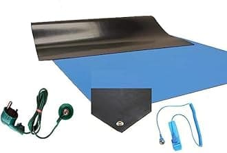 Sky-Zero Volt Therapy kit Grounding Mat Pad Earthing Sheet With 3 pin Plug & Grounding Wrist Band for Grounding Human body volatge (SIZE) (2X3 FT)