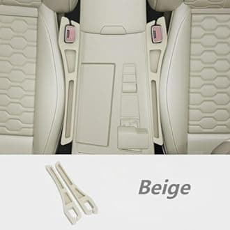 2PCS Car Seat Gap Filler For Nissan Kicks (P15) 2017 2018 2019 2020 2021 2022 2023 2024, Vehicle Mounted Leak Proof Filling Organiser Pads Fill the Gap Between Seat & Console,White