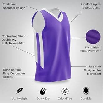 Liberty Imports Reversible Men's Mesh Athletic Basketball Jersey Single for Team Scrimmage