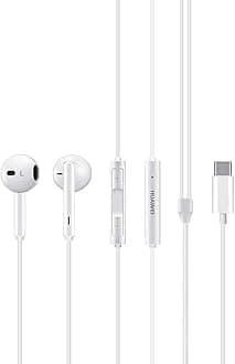 Hi-Res Classic In-ear Earphones Wired Control Headphones USB Type-C Edition for Huawei Mate 10 - White