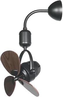 - OLTAO Nova 16-Inch Deluxe Premium Fancy Luxury Designer Wall Fan with Wooden Blades For Office Home & Bedroom - Silent Operation & Oscillation, Available in 3 Colors (Black)