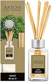 Home Luxury Perfume Reed Diffuser + 10 Rattan Reeds, Gold Scent 85ml