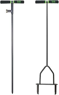 Aerator & Irrigator Bundle, IBDB-1 - Lawn Care Tool for Aerating - Long-Handled - Power-Coated Steel Construction - Comfortable Cushioned Handles Garden Tool - Easy to Use