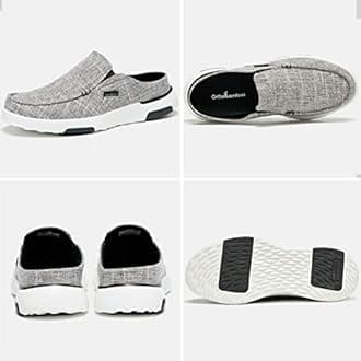 Mens Slip On Sneakers,Orthopedic Slippers with Arch Support Cushioned,Clog Canvas Mule Loafer Backless Walking Shoes ZGBXOF03B-W4-11.5