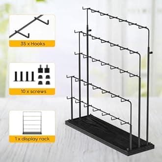 ORLESS Earring Display Stand for Vendors, Jewelry Display Stand for Selling, Black