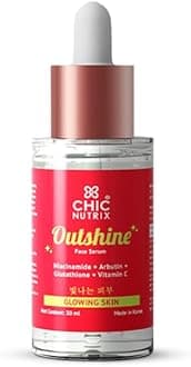 Outshine – Korean Brightening Face Serum | Made in Korea | 5 Powerful Actives - Niacinamide, Glutathione, Vitamin C | For Pigmentation, Dark Spots & Acne Marks | For All Skin Types
