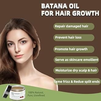Batana Hair Growth Oil - 100% Natural, Organic, Honduran Source - Prevents Loss, Moisturizes Scalp, Restores Dry Hair - 4.23 OZ
