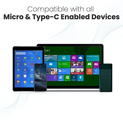 Ambrane 2 in 1 Type-c & Micro USB Cable with 3a Fast Charging Mobile Cable, 480 Mbps Data Sync, Quick Charge 3.0, 1m Braided Cable, Compatible with All Type-c & Micro USB Devices (Abdc-10, Black)