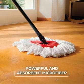 Easywring Microfiber Spin Mop & Bucket Floor Cleaning System with 1 Extra Refill