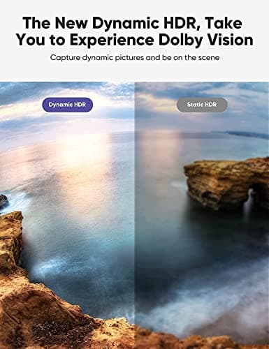 Highwings 8K HDMI Cable 2.1 2-Pack 1FT, Slim 48Gbps High Speed HDMI Braided Cord-4K@120Hz 144Hz 8K@60Hz, HDCP 2.2&2.3, Dynamic HDR,eARC,DTS:X,RTX 3090,Dolby Compatible with Roku TV/HDTV/PS5/Blu-ray