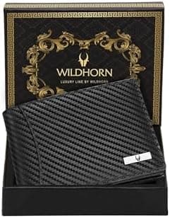 WildHorn Classic Leather Wallet for Men (Supernova Black)