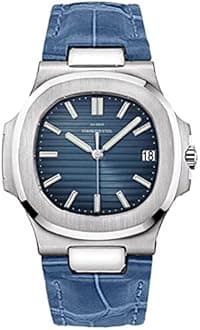 TIME WARRIOR LGXIGE 2019 Quartz Luxury Elegant Watches, Watch for Men Leather Strap Analog Wrist Watches Patek Style