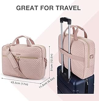 BAGSMART 15.6 17.3 Inch Laptop Bag, Briefcase for Women Large Laptop Case Computer Bag Office Business Travel