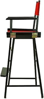 Casual Home Black Frame Canvas Director Chair, 30", Red