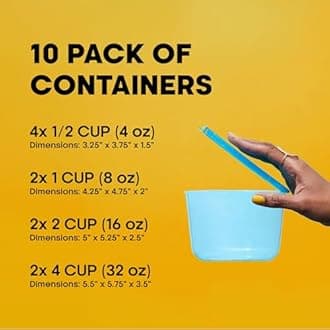 Mr Lid 10-Piece Storage Containers Set with Attached Lids by Unknown