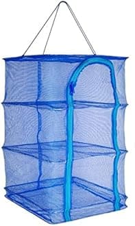 Food Dehydrator 3 Tray Hanging Drying Net/Non Electric/For Drying Herbs, Fruits, Vegetables, Fish (14 x 14 x 21.5 Inch)