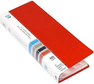 Skrill Business Card Holder, Visiting, Credit, Debit, Business, ID Card Holder/Organizer - 480 Pockets (Red)