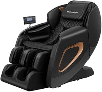 Massage Chair,Full Body Zero Gravity SL Track Massage Chair Recliner Chair with Smart Large Screen Bluetooth Speaker Built-In Heat Therapy Foot Roller Air Massage System for Home Office,Black