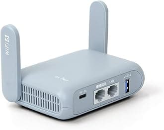 GL.iNet GL-MT3000 (Beryl AX) Portable WiFi 6 Router for Home and Travel, Dual Band, AX3000 WiFi Speed (up to 3Gbps), Repeater, Cascading VPN, IPV6, WPA3, 2.5G WAN Port