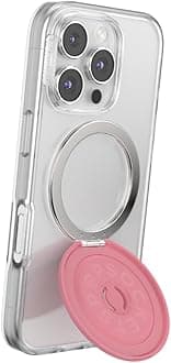 PopSockets Kick-Out Grip for MagSafe, Adjustable Kickstand for Portrait or Landscape, Magnetic Stand, Cute Pink - Putty