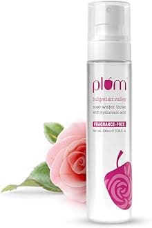 Plum Bulgarian Valley Rose Water Toner with Hyaluronic Acid & Rose Extracts Soothing for All Skin Types 100Ml
