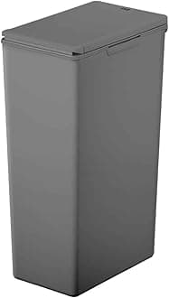 EKO EK6187P-30L-GR Trash Can, Push Type, Morandy Touch Bin, Gray, 7.9 gal (30 L) with Lid, No Inner Box