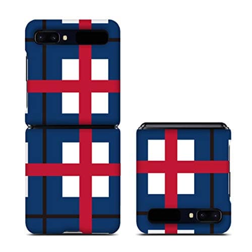 for Samsung Galaxy Z Flip Case Cover Stripe Check Pattern Custom [Slim Fit] Protective Polycarbonate Hard Shell PC…