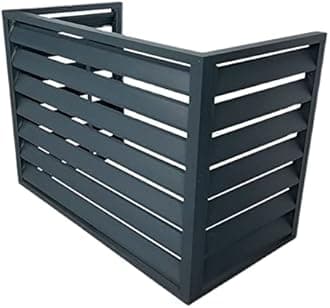 Cover type air conditioner outdoor unit,Outdoor installation air conditioning fence,Aluminum air conditioner and heat pump covers, Suitable for external air conditioning units ( Color : Grey , Size :