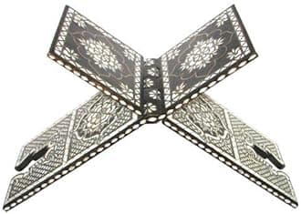 Mother of Pearl Inlay Prayer Book Holder Stand Ramadan Gift Rihal Rehal Wooden Carved Gift (31" x 9.6")