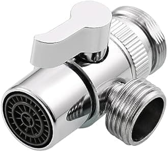 CIENCIA Brass Sink Faucet Diverter Valve to Sink Hose Sprayer,Faucet Splitter for Kitchen,Sink Faucet Replacement Part M22 x M24,SBA021