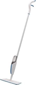 Sulfar Spray Mop for Floor Cleaning, Refillable Bottle, 360° Rotating Head, Reusable Microfiber Pad, Lightweight Wiper for Home, Kitchen & Office (Blue & White) – Pack of 1