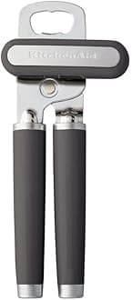(One Size, Charcoal) - KitchenAid KE199OHCGA Gourmet Multifunction Can Opener, Charcoal, One Size