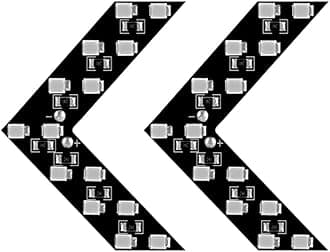 2PCS 14-SMD LED Arrow Panel Lights, Auto Parts Concealed LED Marker Clearance Light for Car Rearview Mirror Indicator Turn Signal Sequential Light Bulb Motorcycle Tail Lights (Red)