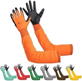 Gastody Long Sleeve Gardening Gloves Women and Men - Long Cuff Garden Gloves, Multipurpose Heavy Duty Outdoor and Indoor
