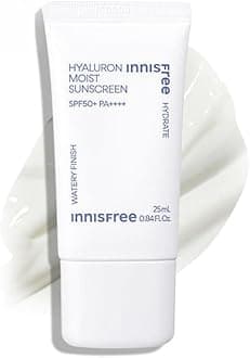 Innisfree Hyaluronic Moist Sunscreen SPF50+ PA++++ - Korean Sunscreen with UV Protection, No White Cast, Hydrating & Moisturizing, Suitable for All Skin Types, Lightweight & Non-Greasy Formula