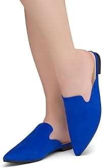 Shoe Land Mules for Women, Slip On Pointed Toe Flats, Womens Mules, Comfortable Backless Loafers for Business Casual, Office, Travel, Walking & Daily Wear, Trendy 2025