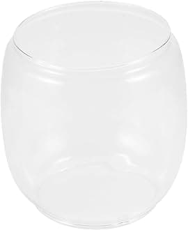 VOSAREA Glass Lampshade Replacement for Hurricane Lantern Kerosene Lamp Globe Oil Lamp Shade Vintage Round Glass Cover for Outdoor Lantern Accessory [Energy Class A+]