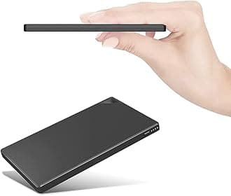 TNTOR Ultra Slim Power Bank 5000mAh, 0.6cm Ultra Thin and Ultra Lightweight Battery Pack with Portable Short Charging Cable, Small Portable Phone Charger -Compatible with iPhone Series only