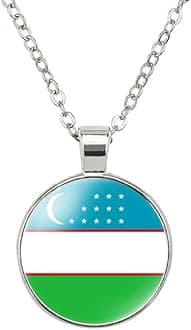 World Most Countries Flag Zinc Alloy Necklace Pendant Necklace for Men Women