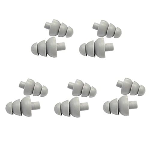 Etymotic ER38-18A 3-Flanged Large Grey Eartips for Long Stem - 5 Pairs