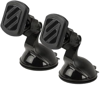 Scosche MAGWSM-2PXCES0 MagicMount Magnetic Suction Cup Phone Mount for Car Windshield/Dashboard, 360° Adjustable Magnet Head, Universal Phone Holder Compatible With iPhone, Samsung & More (Pack of 2)